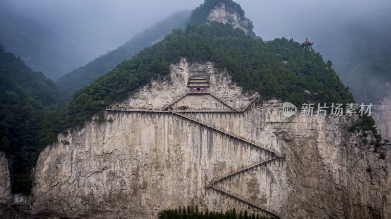 山西省 绵山 云峰寺 栈道