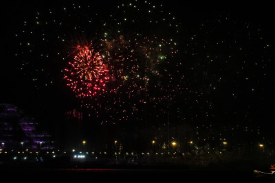 夜空绽放的绚烂烟花