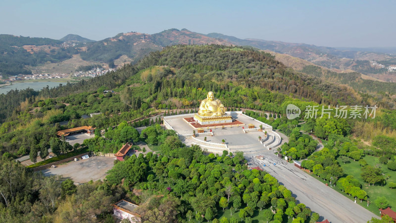 云南弥勒锦屏山景区航拍