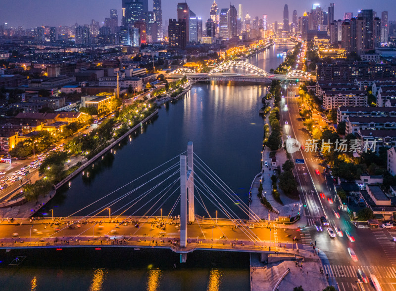 天津海河夜景