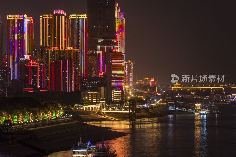 武汉武汉灯光秀夜景