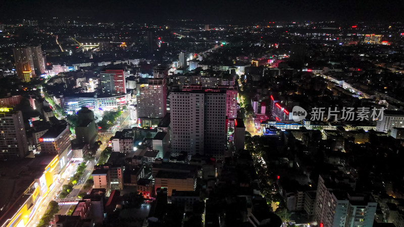 玉林第一人民医院夜景航拍图