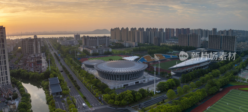 杭州钱塘区下沙大学城风光