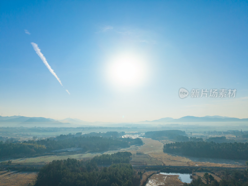 乡村田园风光航拍全景