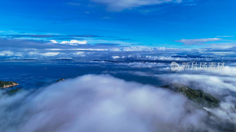 海上云海自然风光美景南澳岛航拍图