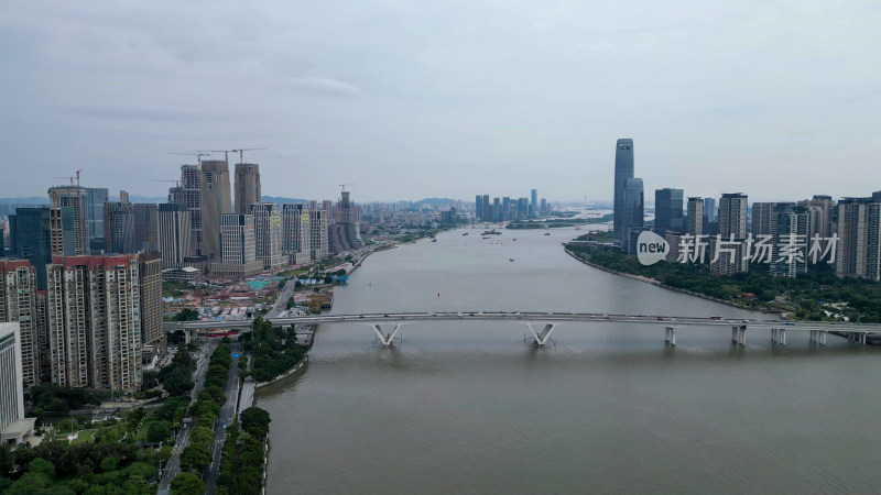 航拍广州城市风光广州建设