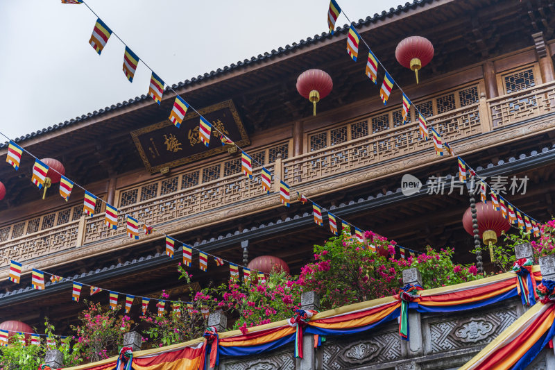 杭州飞来峰景区上天竺法喜禅寺古建筑