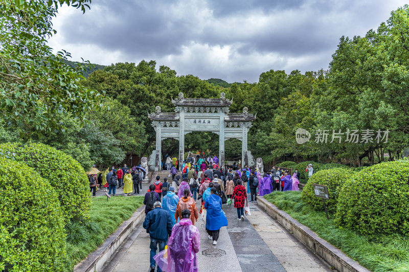 浙江普陀山法雨寺禅院建筑风光