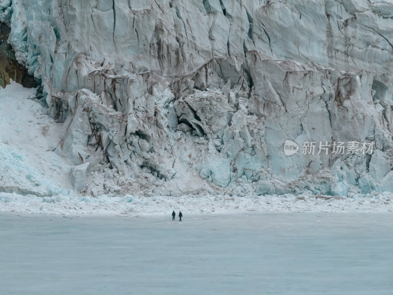 西藏那曲地区布加雪山冰川冰湖高空航拍