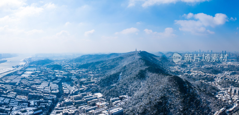 长沙岳麓山雪后风光