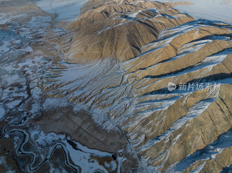 新疆喀什塔县帕米尔高原塔合曼湿地河道航拍