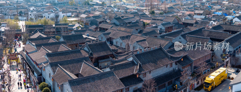 淮安市河下古镇全景航拍