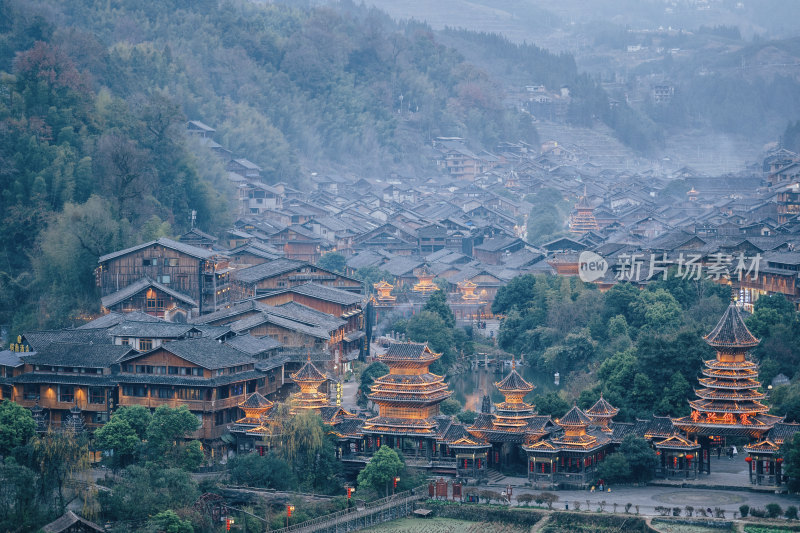 侗族村寨-中国贵州黎平县肇兴侗寨