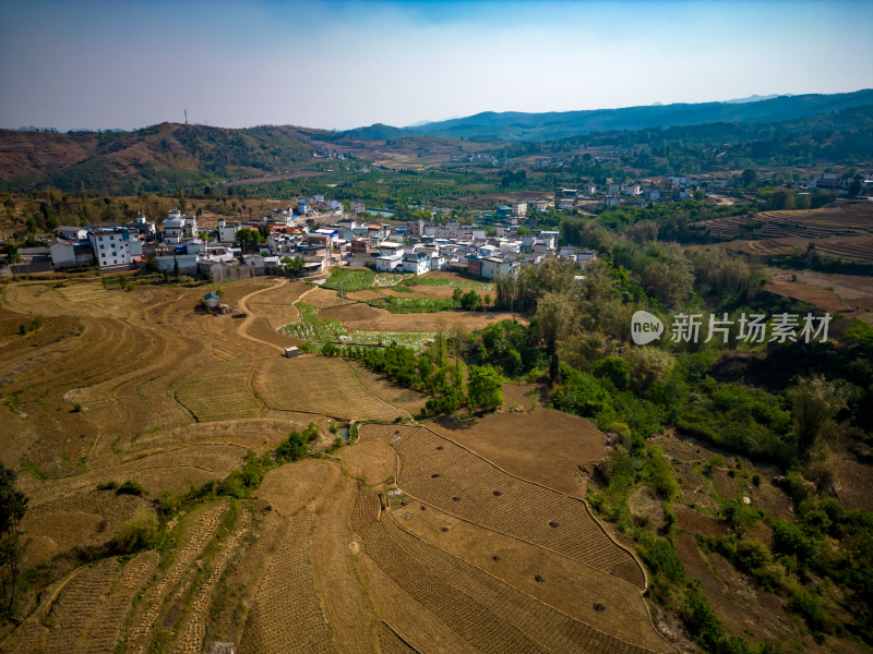 大山山区农业种植航拍摄影图