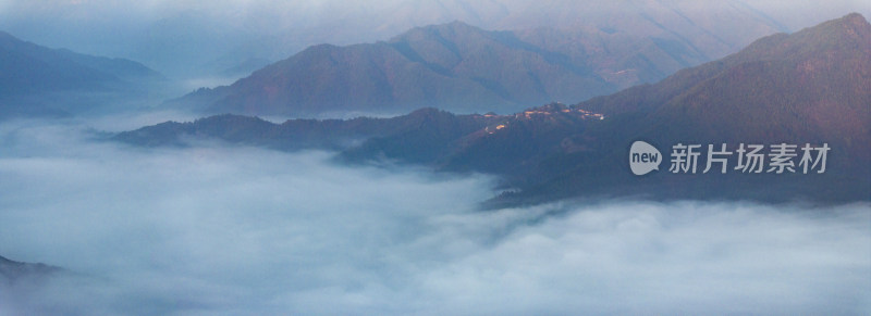 江南高山群山晨曦云海云雾浙江丽水松阳