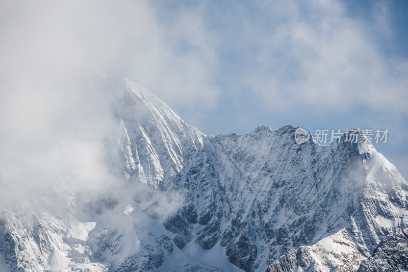 四川四姑娘山雪山航拍