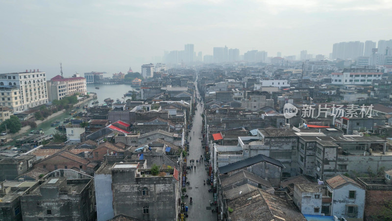 航拍广西北海老城4a景区