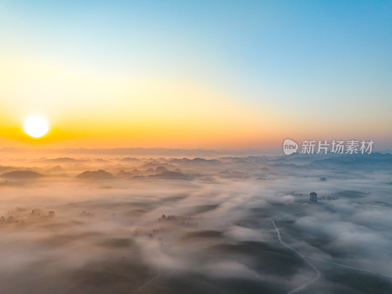 贵州遵义湄潭茶海