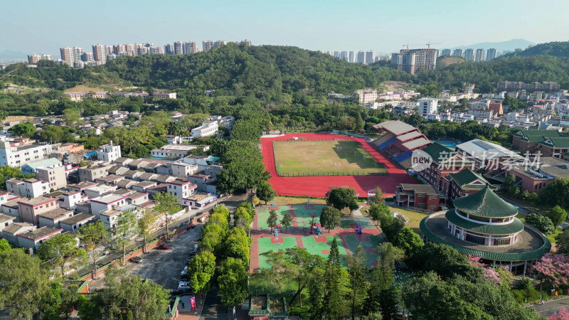 航拍广东中山孙中山故里旅游区