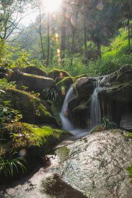 山间小溪流水长曝光