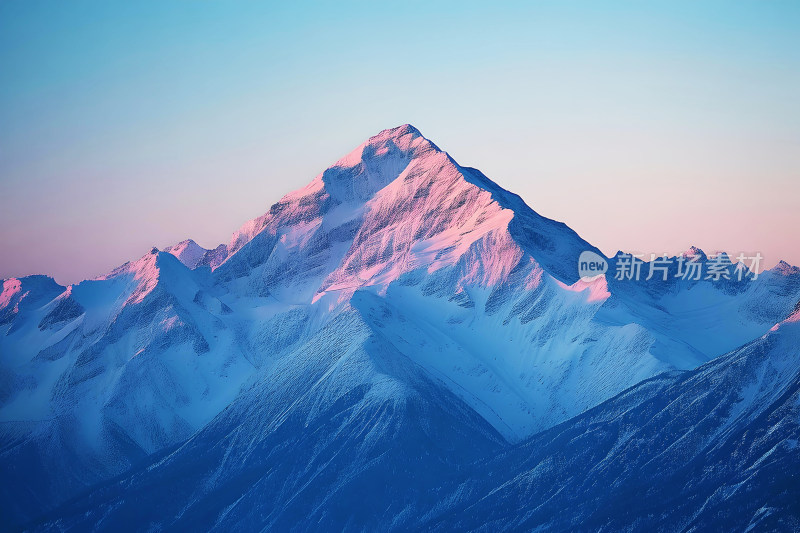 雪山风景冬天天空户外