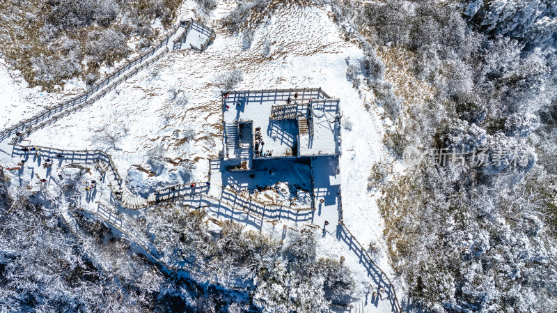 冬季成都西岭雪山景区综合航拍