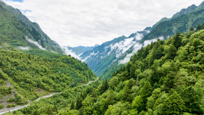 四川阿坝理县毕棚沟景区风景综合