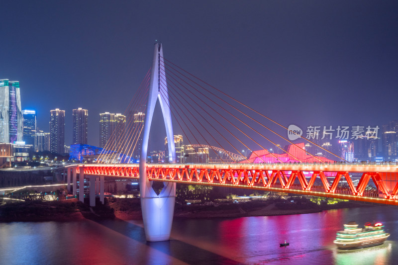 重庆千厮门大桥城市夜景