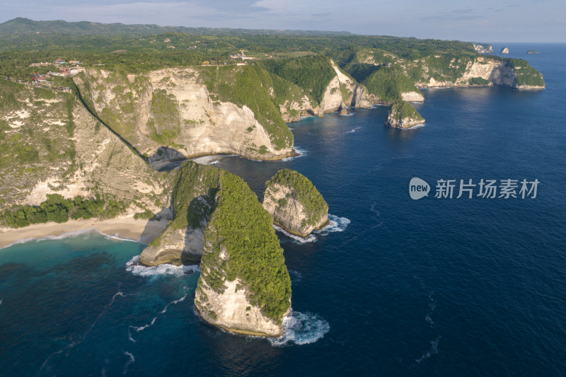 印尼巴厘岛佩尼达岛精灵坠崖航拍