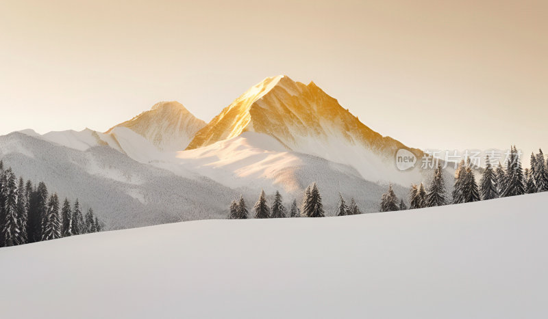 高原雪山山脉湖泊