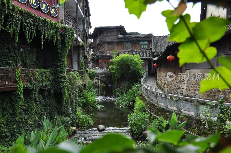 风景名胜  古城街道 湘西边城