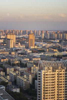 哈尔滨夜景地标性建筑龙塔