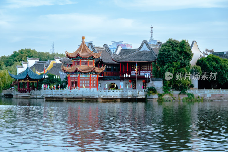 浙江宁波天一阁月湖景色