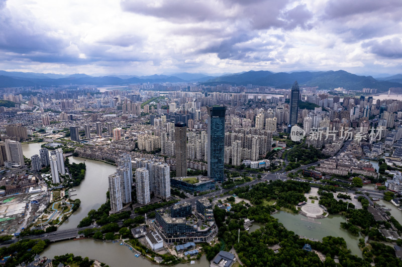 温州城市风光大景航拍图