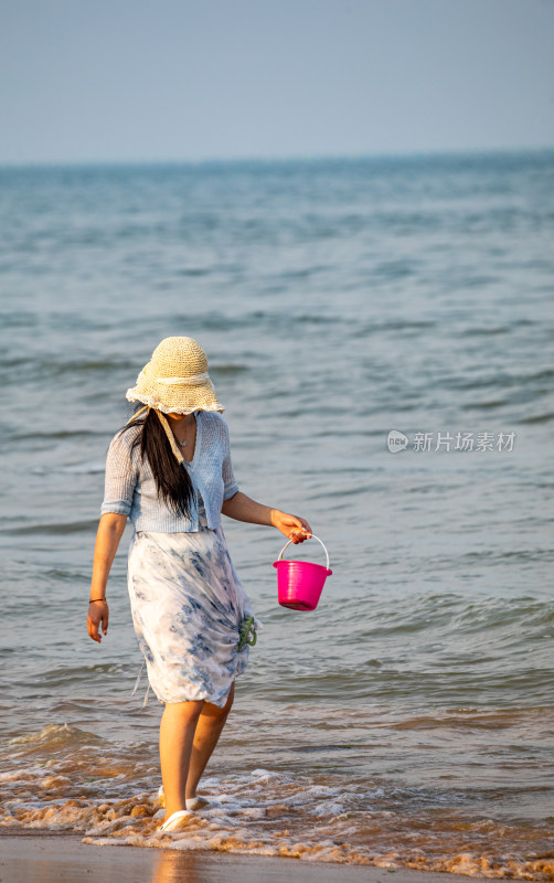 山东日照金沙滩海滨海岸海滩景观