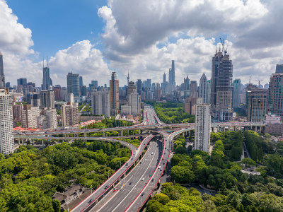 上海城市航拍全景