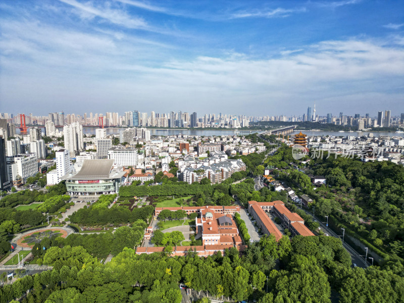 湖北武汉城市风光地标建筑航拍图