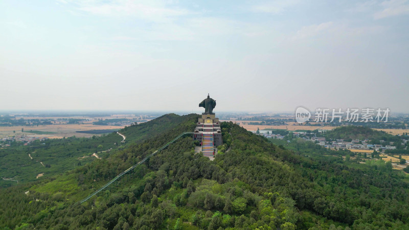 航拍河南商丘大汉雄风景区