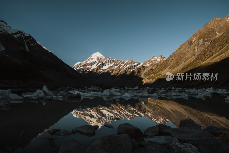 新西兰南阿尔卑斯库克雪山HookerValley步道