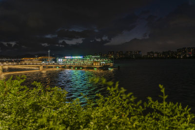 杭州钱塘江夜游(滨江码头)夜景