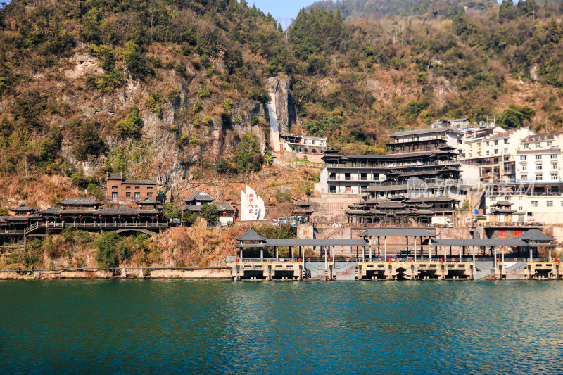 湖北宜昌三峡人家景区长江西陵峡灯影峡江域