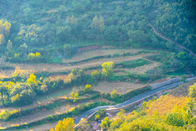 中国河南省伏羲山红石林景区