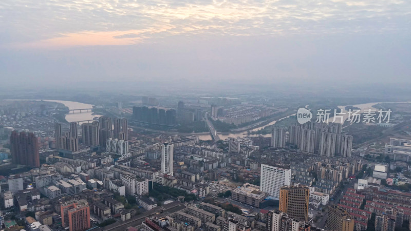 城市建筑鸟瞰全景