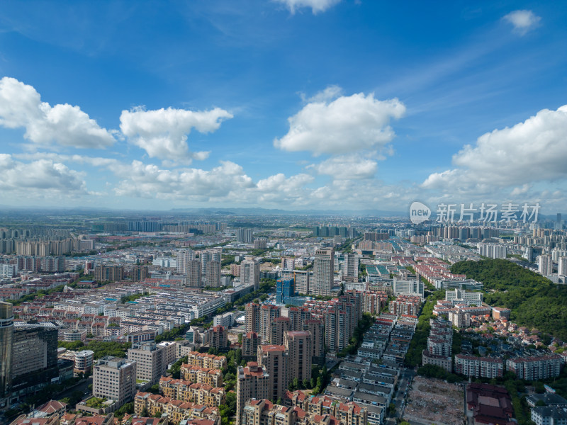 航拍浙江台州城市风光