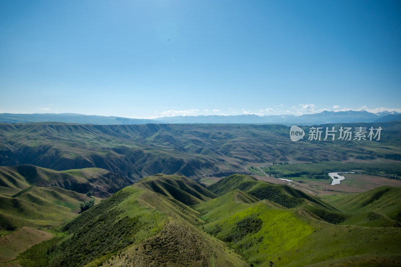 夏日，新疆喀拉峻大草原风光