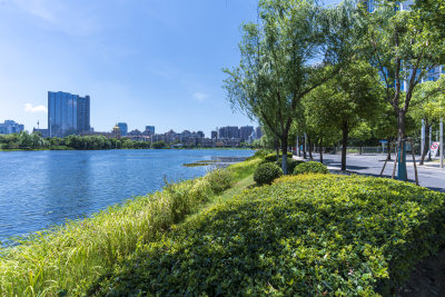 武汉武昌区内沙湖公园风景