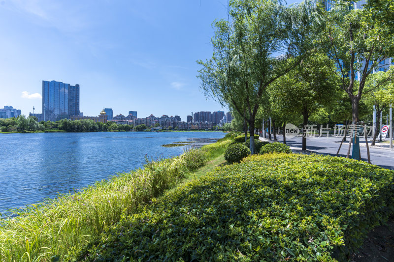 武汉武昌区内沙湖公园风景