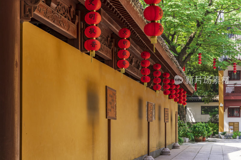 杭州西湖三天竺法镜寺古建筑风景