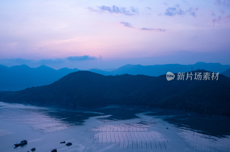 福建宁德霞浦山海日落夕阳晚霞风光