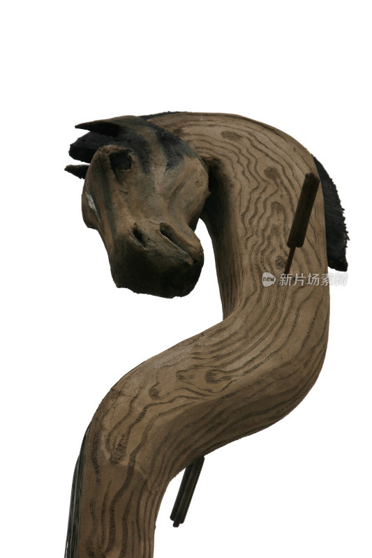 木制巨大的马头琴（局部）